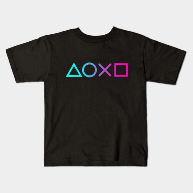 PS4 Ombre [Large Print] Kids T-Shirt by TealYEEZUS